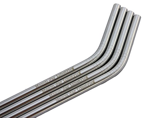 Pitillos metálicos bent 7.5" 4 piezas con bolsa miniatura 2