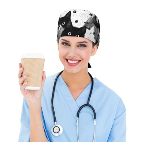 Gorro de trabajo ajustable con botón para mujer y hombre miniatura 7