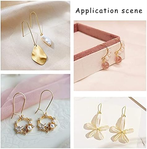 UNICRAFTALE 8 Styles Stainless Steel Earring Making Settings(0.7-1mm Pin), 48pcs(24 pairs) Earring Hooks, Golden Metal Ear Wires for Jewelry Earring Parts DIY Making,about 1.2-2mm Hole