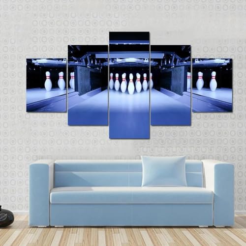 Decoration murale pour salon en toile 5 parties pour masquer un mur vide