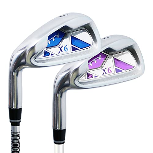 Left Handed Golf Club Irons For Men And Women, 7 Iron Golf Club With Carbon/Steel Shaft, Beginner Practice Golf Rod Sports (Steel Shaft-Blue) #TOP1