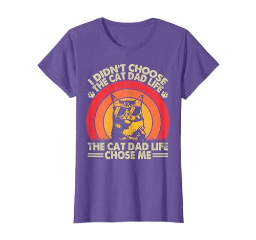 Retro Cat Dad For Men Funny Cat Dad Father's Day Cat Daddy T-Shirt
