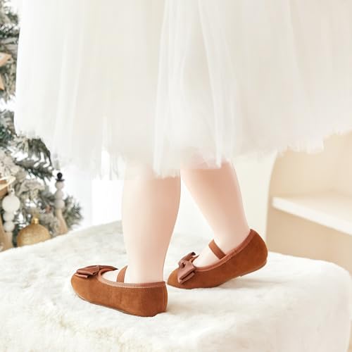 Image of Felix & Flora Toddler Flower Girl Dress Shoes - Girl Ballet Flats Party School Shoes Wedding
