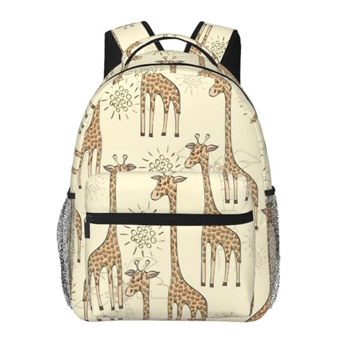 Sac à dos étanche girafes idéal pour les trajets urbains et les sorties week-end