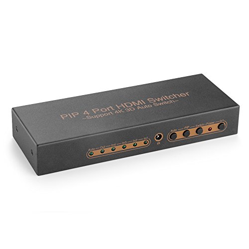 TNP HDMI Switch 4 Port 4 In 1 Out Switcher Selector Hub Box
