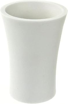 Gedy Aucuba Round Toothbrush Holder Made from Stone, White