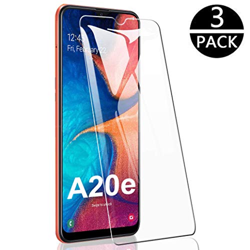 Flysee Vetro Temperato per Samsung Galaxy A20e, [3-Pack] Pellicola Protettiva per Samsung Galaxy A20e [Custodia Compatible, Senza Bolle, HD Chiaro, 9H Durezza, Anti-Graffio]