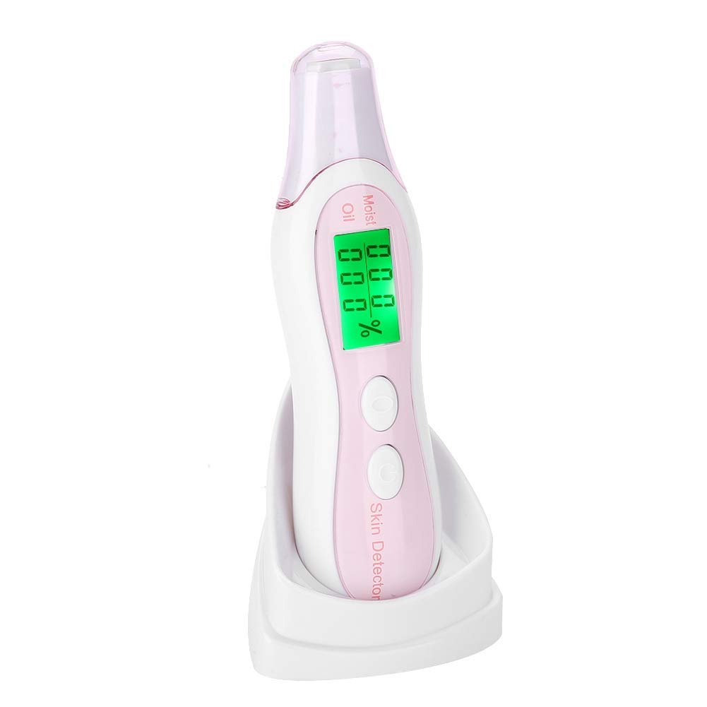 Analyseur de peau Moniteur d'humidité pour soins de la peau, testeur de peau du visage très sensible Moniteur numérique voyages à domicile Salon de beauté, Analyseur de peau avec écran LCD numérique