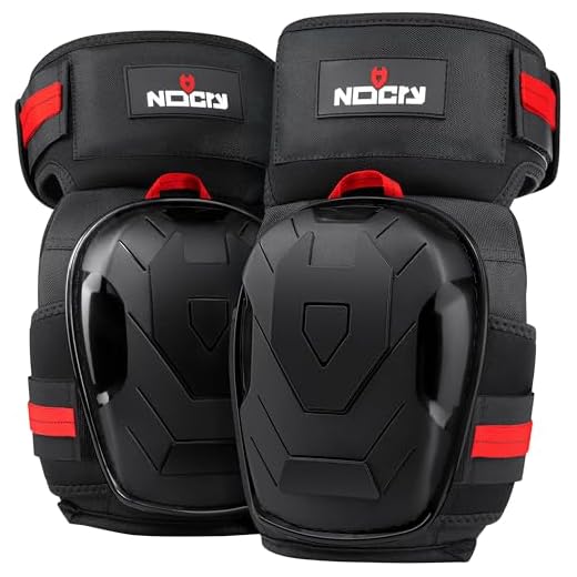 NoCry Professional Gel Knee Pads for Work — Heavy Duty Anti-Slip Cap, Extra Dual-Layer Foam and Cushion, Reinforced Adjustable Non-Slip Straps, Built-in Hangand Pull Loops, Fits Men Women, Black
