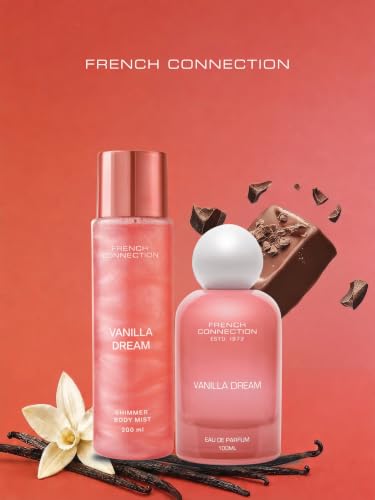 Image of FRENCH CONNECTION | VANILLA DREAM DUO GIFT SET | EDP & SHIMMER BODY MIST | IDEAL GIFT FOR HER | GIFTING FOR SPECIAL OCCASIONS | 100ML EDP + 200ML MIST