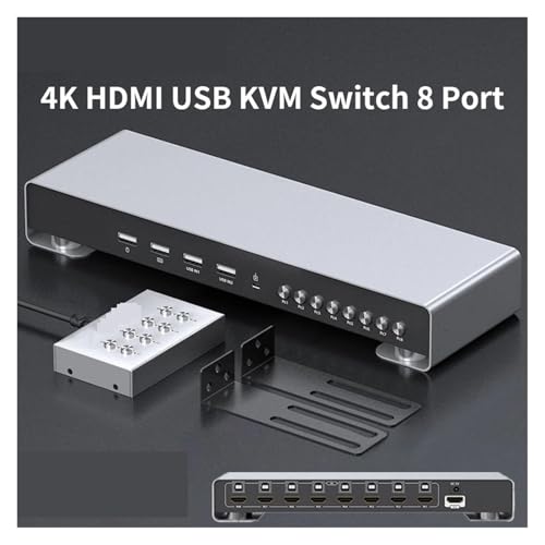 Conmutador KVM USB de 8 Puertos para Resolver la Falta de Espacio y Controlar 8 PC 2