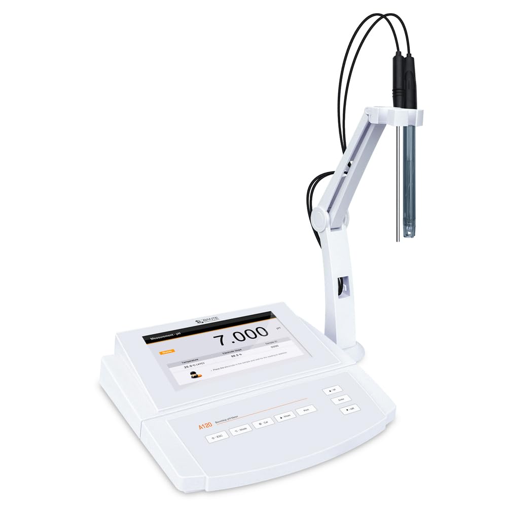 Bante A120 Laboratory pH Meter | Benchtop pH Meter | ±0.002 pH Accuracy, 1 to 5 Points Calibration, Selectable ORP Measurement Mode, Auto-Read Endpoint, 1000 Sets of Data Storage