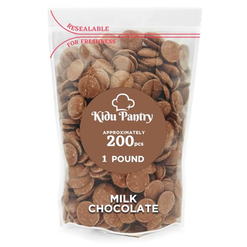 Kidu Pantry Melting Chocolate Wafers Bulk In Resealable Bag (Milk, 1 Pound)