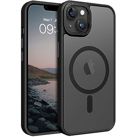 BENTOBEN for iPhone 14 Plus Case,Translucent Matte iPhone 14 Plus Magnetic Phone Case [Compatible with MagSafe] Slim Shockproof Women Men Girl Protective Case Cover for iPhone 14 Plus 6.7",Black Cover