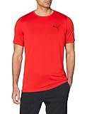 Ajuste regular PUMA Camiseta Active Small Logo, Hombre, Rojo, XL