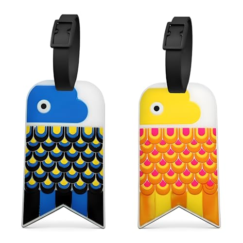 ANINIUCN Koinobori Carp Flag Luggage Tags 2-Pack