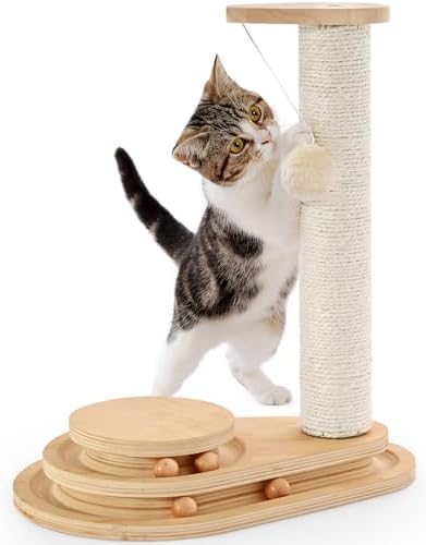 Made4Pets Cat Scratching Post Cat Scratcher Kitten Toys for Indoo...