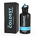 The Coldest - Borraccia Sportiva in Acciaio Inox isolata a Bocca Larga, Fino a 36 Ore/Caldo 13 Ore, a Doppia Parete, con Tappo a Scatto Largo 2.0, Nero Opaco