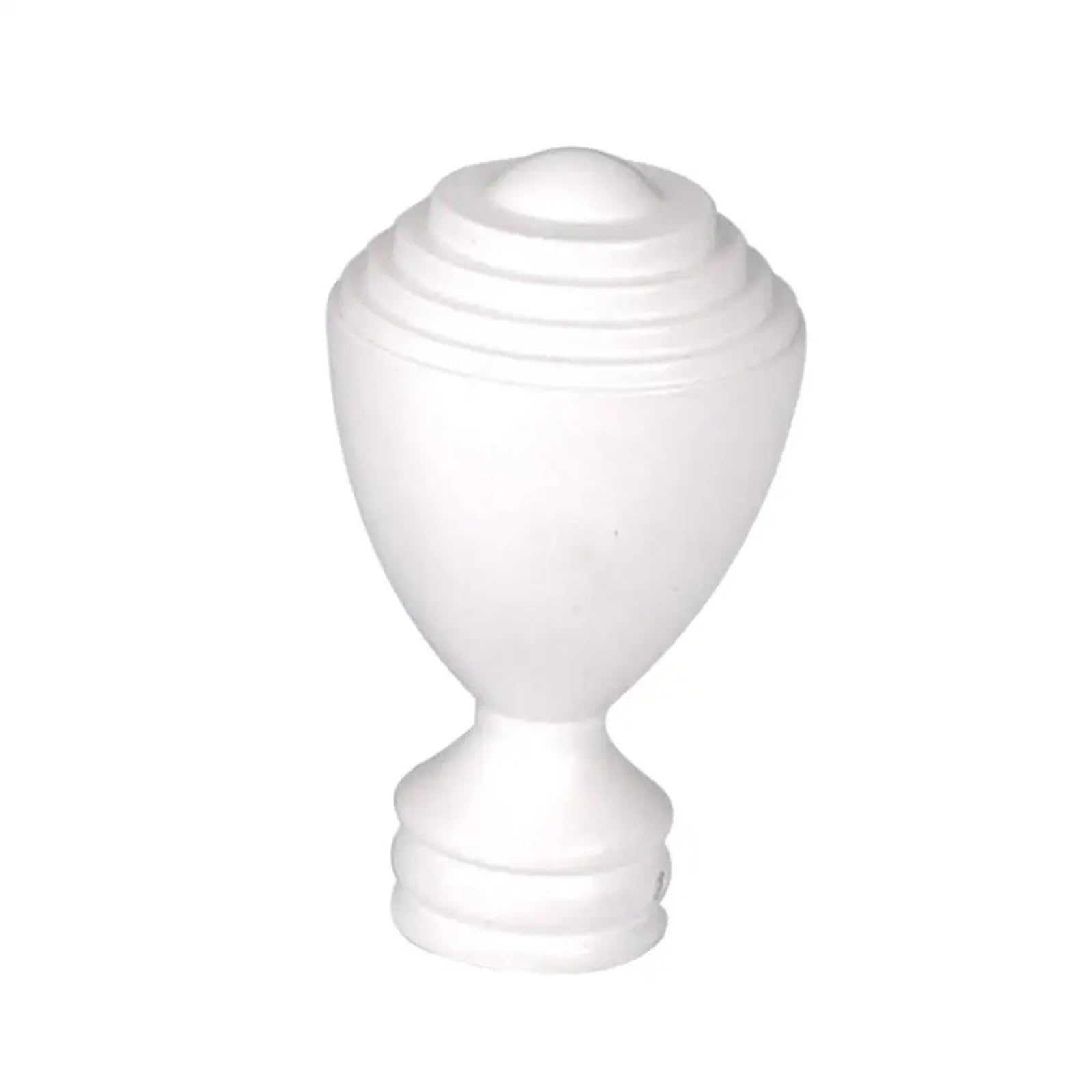 LUYSGBXR Curtain Rod Head Curtain Decorative/Rod 1 Piece Alloy Finishes Ends Heads 28mm(White O)
