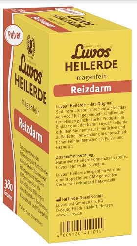 Luvos Heilerde magenfein Pulver - Naturheilmittel gegen Reizdarm & Reizmagen - Bei Symptomen wie Durchfall, Blähungen, Aufstoßen, Sodbrennen, Magendruck - 380 Gramm