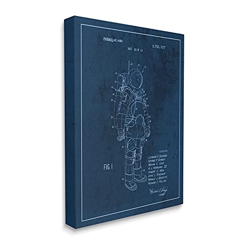 Image of Stupell Industries 'Traditional Space Suit Patent Outer Space'| Canvas Art | Stupell Industries | 30 x 40 Inches, Easy to Hang and Sturdy, Made in USA, by Lil' Rue