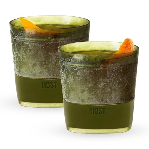 Whiskey FREEZE Cooling Cup in Olive (set of 2) by HOST