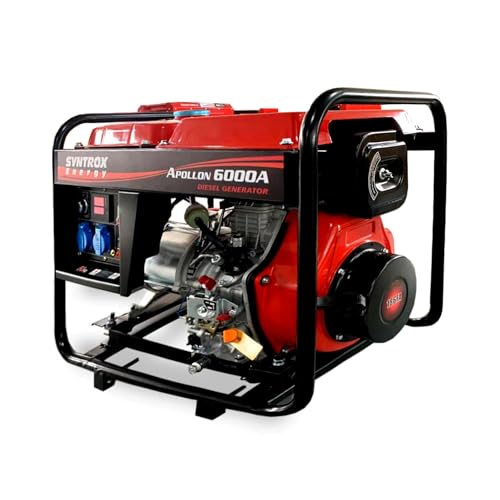Syntrox Stromerzeuger, Notstromaggregat, Amiro, 220 Volt, 4,6 kW, 5,0 kW, Dieselgenerator, 12,5L Kraftstofftank, Diesel Notstromgenerator, Umweltfreundlich, Powerstation