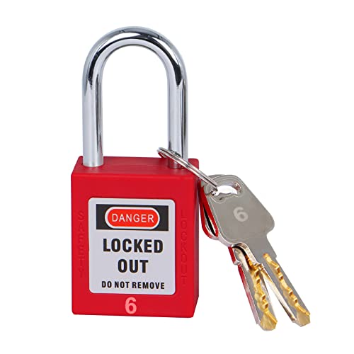 Lot De 2 Serrures D'étiquette De Sécurité (tag Locks) Rouges Avec 2 étiquettes - Marque RealPlus