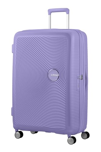 American Tourister Soundbox - Maleta Grande Rígida, 77 cm - Trolley con 4 Ruedas, Cerradura TSA, Expandible y Ligero, 97/110L, Morado (Lavender)