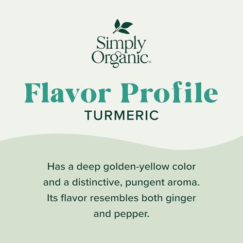 Image of Simply Organic Ground Turmeric Root, 2.38 Ounce, Distinct Aroma, Ginger & Pepper-Like Flavor, Kosher, Non GMO (Pack of 3)