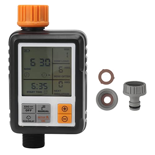 Temporizador de Riego Automático Programable, Controlador para Jardín y Césped con Riego Manual y Retraso - Programación Precisa, Ahorro de Agua, Ideal para Exteriores