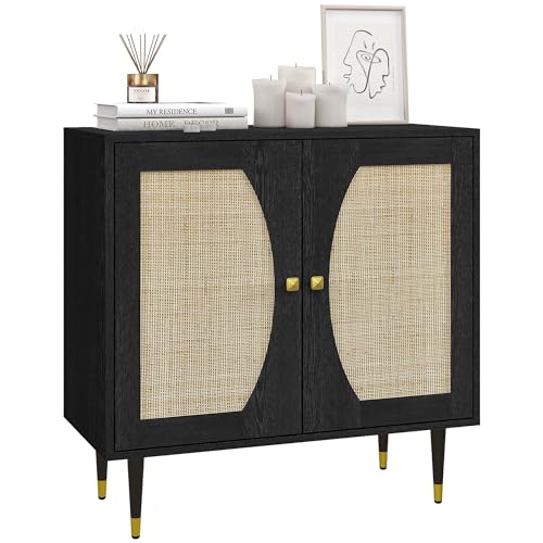 HOMCOM Küchenbuffet Bohemian Design Aufbewahrungsmöbel Doppeltüren...