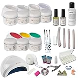 SUN GARDEN NAILS UV GEL NAGELSTUDIO STARTERSET „KOMPLETTSET“ – NAIL-SET INKLUSIVE UV-LICHTHÄRTUNGSGERÄT, FARBEN &AMP; ZUBEHÖR – GEL NAGEL-SET FÜR SCHÖNE, GLÄNZENDE GELNÄGEL