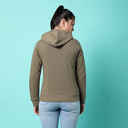 Image of PINACOLADA Women's Sweatshirt with Hoodie Regular Fit for Casual Wear | Cotton Blend Fabric | Hoodie Sweatshirt Crafted with Comfort Fit and High Performance for Everyday Wear