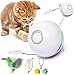 Fairwin Giochi Gatto Interattivo Palla, Giocattolo Gatto Palla per Animali Domestici Palline Interattive per Gatti con Luci a LED, Rotazione Automatica 360 Gradi e Ricaricabile USB (2022 Versione)