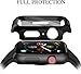 YMHML [2 Pack Compatible for Apple Watch 42mm Series 3/2/1 Tempered Glass Screen Protector with Hard Black Case, Full Coverage Easy Installation Bubble-Free Cover for iWatch Accessories