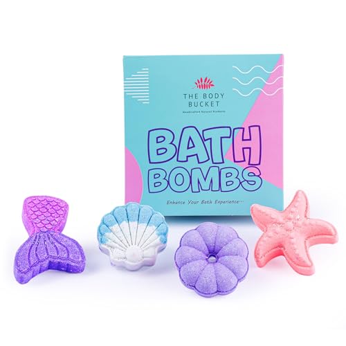 THE BODY BUCKET Beach Theme Bath Bombs - 65g Each | Ocean Breeze Fragrance | Natural Handcrafted Fizzy Bath Bomb | Perfect for Relaxing Bath & Skin No