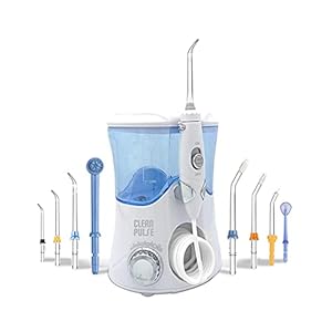 Aquapik Pro Professionele tandenborstel, 8 sproeiers, 10 standen, 600 ml waterreservoir en reistas, aanbevolen door…