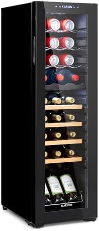 KLARSTEIN Bodega - cave à vin deux zones, porte vitrée, 74 l 27 b...