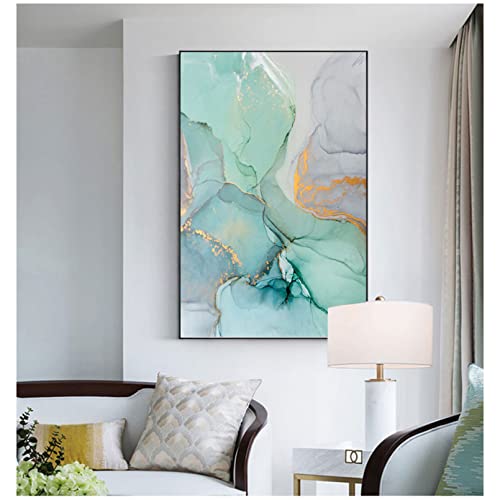 Peinture nordique sur toile abstraite haut de gamme pour séjour chic