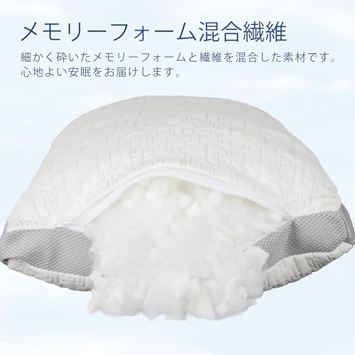 ACCURATEX Standard Pillows Set of 2, Shredded Memory Foam Fill - image 3