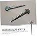 Abaodam 50Pcs Iron Horseshoe Nails Durable Wear Resistant Hoof Nails Compact Tool for Equestrian Needs Essential Equipment for Horse Lovers Replaceable Horse Accessories