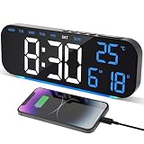 【Timer e Sveglia】Questa sveglia digitale LED consente di impostare due allarmi, adattandosi perfettamente alle esigenze dei membri della famiglia con orari diversi. Questa innovativa sveglia è dotata anche di una funzione timer che consente di gestire facilmente attività come lo studio o l'esercizio fisico, aiutandoti a organizzare il tuo tempo in modo efficiente
