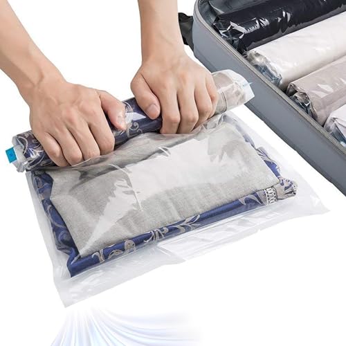 SilverRack Ensemble de sacs de voyage sous vide [12 pièces] en 3 tailles (4x 35x50 cm / 4x 40x60 cm / 4x 50x70 cm) - Sacs de voyage sous vide pour rouler les...