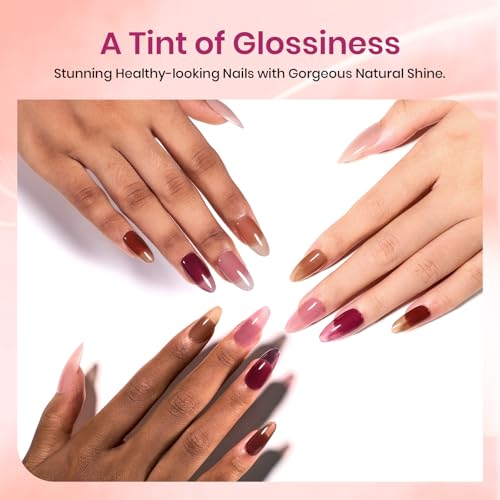 Image of Beetles Jelly Gel Nail Polish Set, 8 Colors Sheer Nude Pink Milky Brown