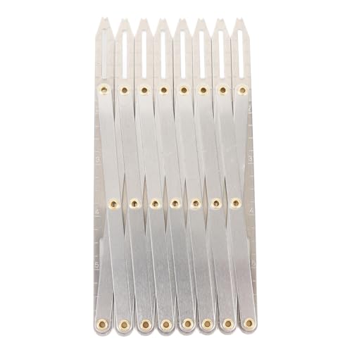 Naroote Jauge de Couture en Aluminium Extensible de 6,3 Pouces, Diviseur d'Espace Égal Sans Déformation Prise en Main Confortable Outil de Couture Extensible avec Longueur Réglable