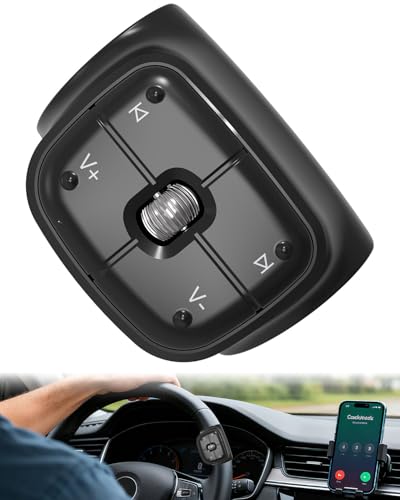 Media Button Remote Selfie Control for Steering Wheel Car Type-C Charging Liking Short Videos While Scrolling Siri Call & Camera Music Compatible iPhone 16 Pro/16 Samsung Galaxy or Any Android Device