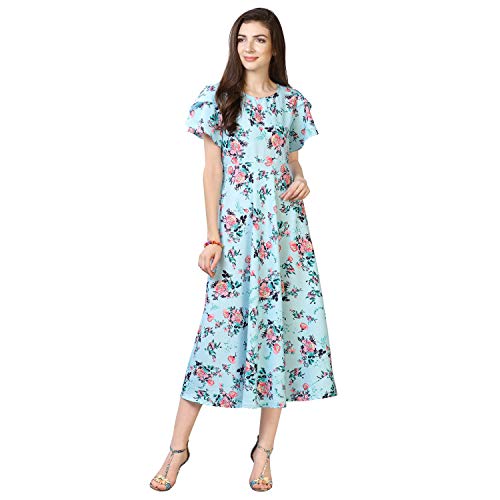 Image of QIQI Women's Crepe A-Line Maxi Casual Dress