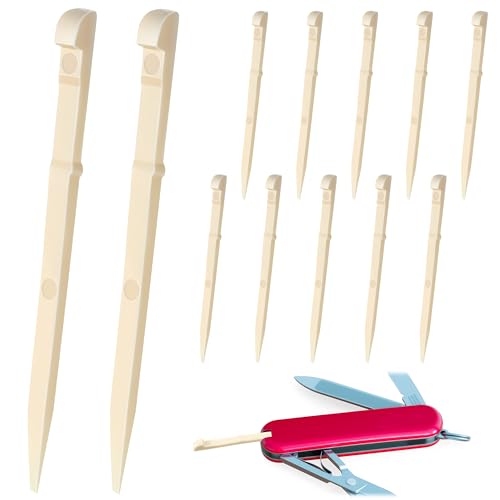 Saillong 12 Pack Toothpicks Compatible with Victorinox/Swiss Army Knives Smaller Than 3 1/2
