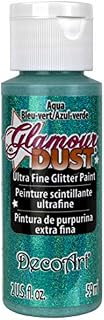 DecoArt Glamour Dust Glitter Paint, Aqua, 59 ml (Pack of 1)